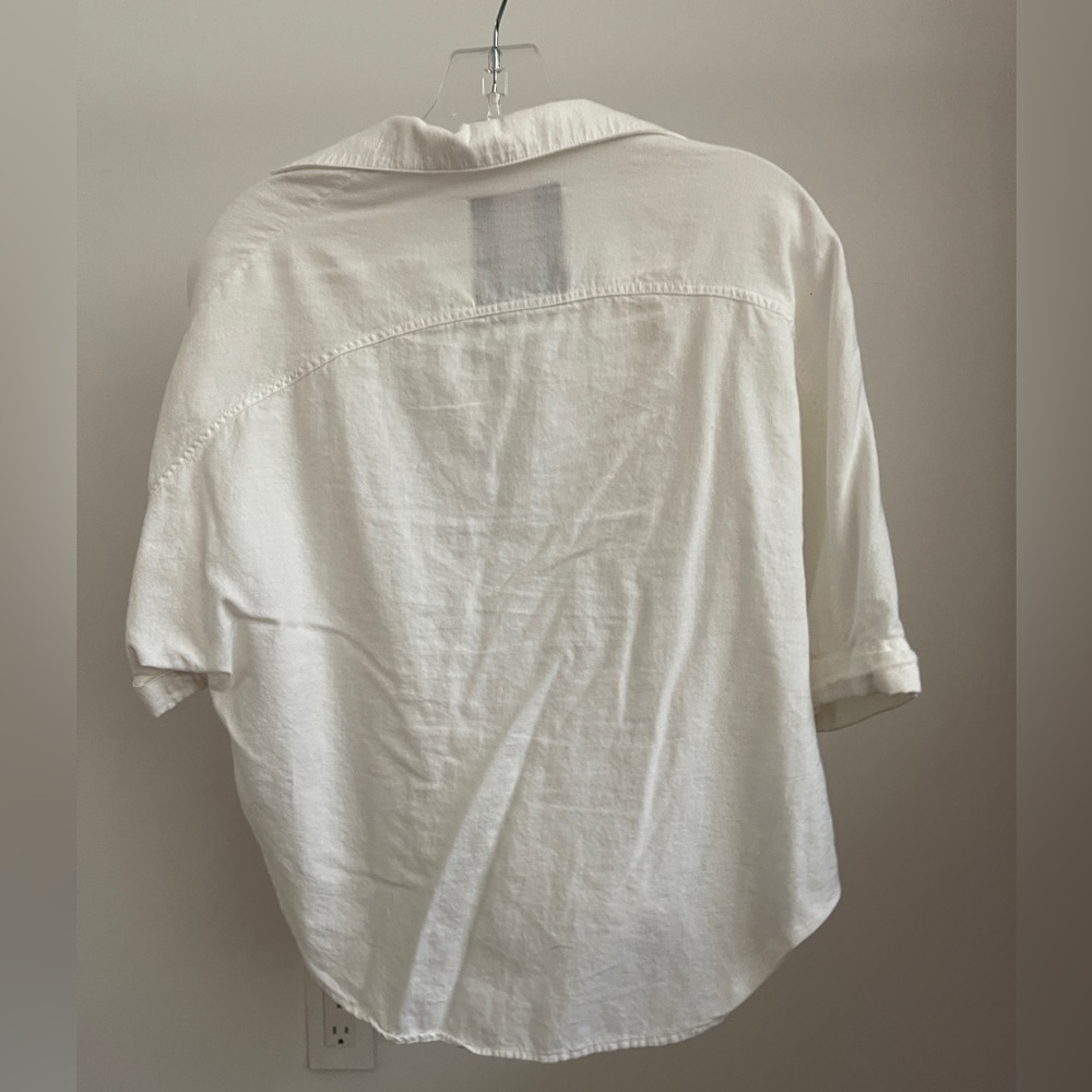 Assembly New York White Sheer short sleeved open front top - Picture 5 of 5